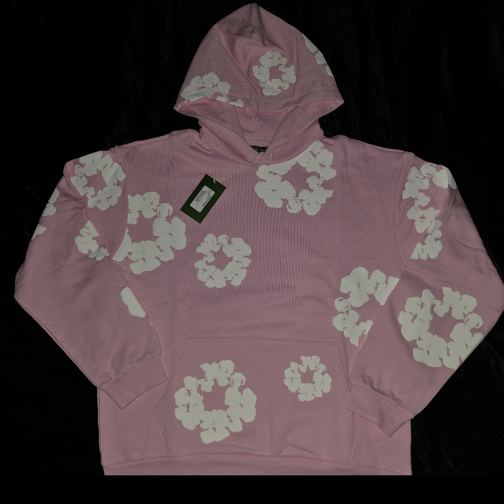 Denim Tears The Cotton Wreath Hoodie, Powder Pink